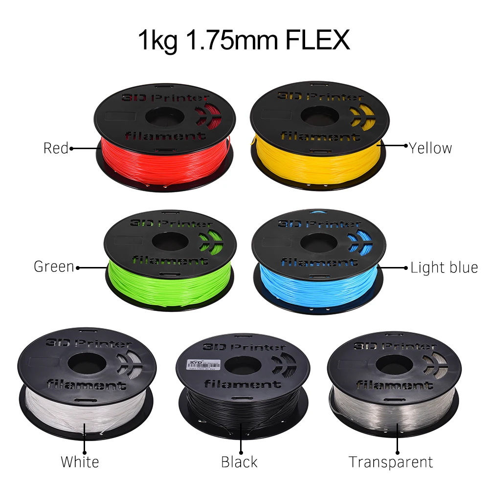 1KG/ Spool 1.75mm Flexible TPU Filament Printing Material Supplies for 3D Printer Drawing Pens