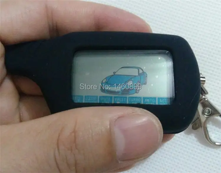 LCD Remote Control Key Fob Chain with LOGO Silicone Key Case for Russian Version Twage Starline