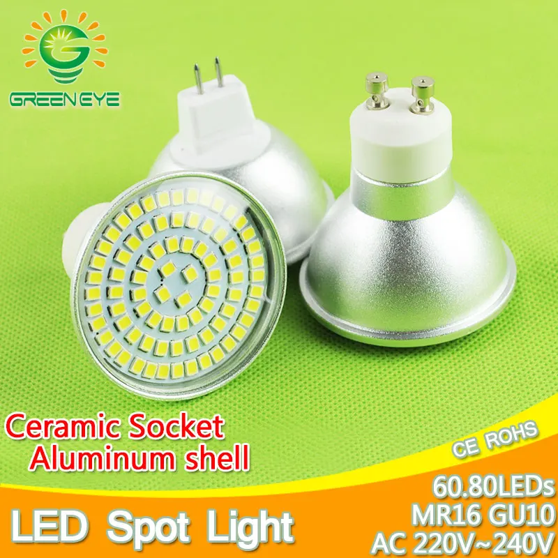 De vidrio de aluminio de alta brillante 220 V foco LED MR16 GU10 LED Bombilla 7 W 9 W luz del punto Lampada LED lámpara Bombillas bien caliente De vidrio de aluminio de alta brillante 220 V foco LED MR16 GU10 LED Bombilla 7 W 9 W luz del punto Lampada LED lámpara Bombillas bien caliente
