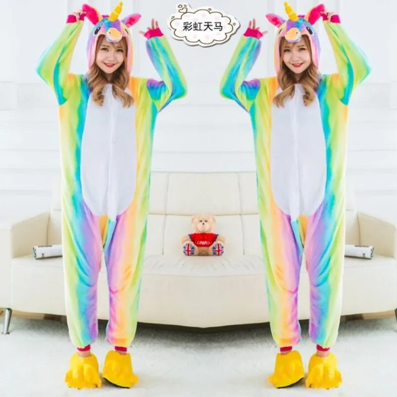 Family animal pajamas unicorn unicornio unicorno eenhoorn licorne matching clothes kigurumi onesie couple party kid women pijama