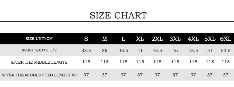 SIZE CHART 31714
