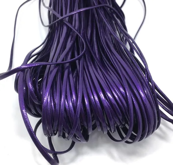 Freee Shipping 20m 12 Colors PU Leather Cord 3mm Width Flat Beading Wire Handcraft Accessories for Bracelet Necklace | Украшения и