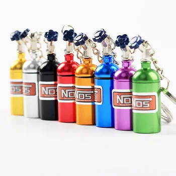 

Fashion Design Mini Turbo Nos Bottle Nitrous Oxide Bottle Keychain Keyring Pendent Car Auto Accessories Key Chain Ring