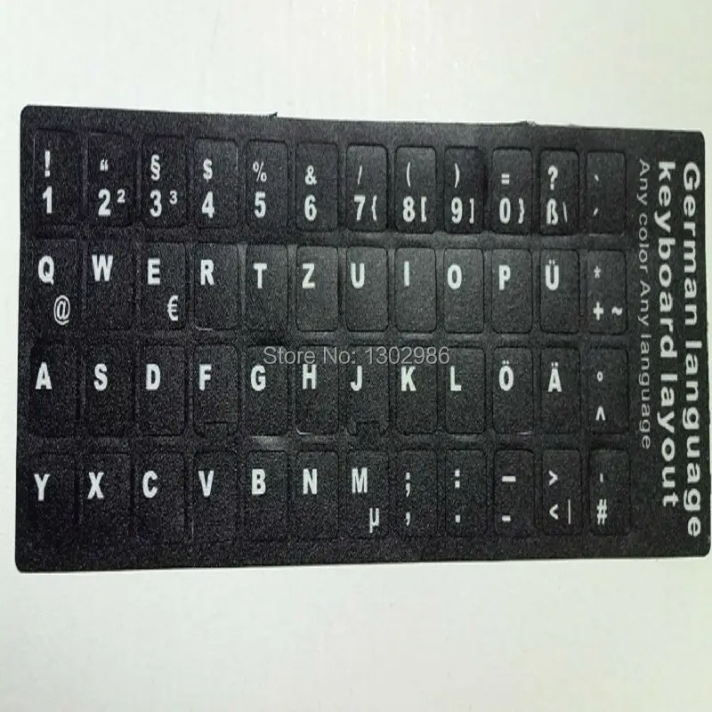 50pcs German Letters Alphabet Learning Keyboard Layout Sticker For Laptop Desktop Computer Keyboard 10 inch Or