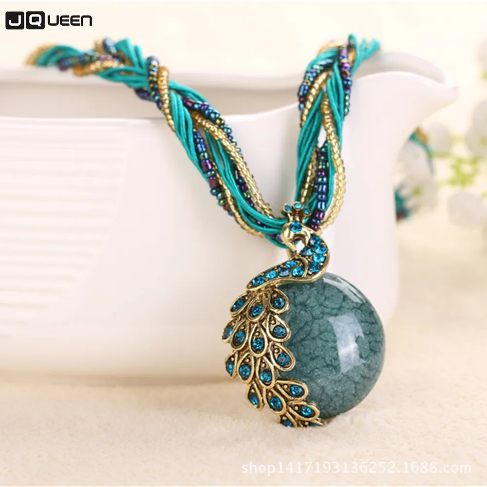 Buy Alloy Peacock Accessories Multi Color Necklace Bohemia Personality