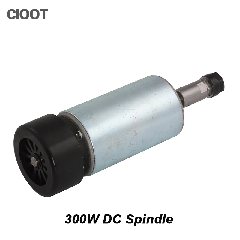 0.3KW 52MM ER11 CNC Machine Tool Spindle Motor 300W DC Spindle Air Cooled Motor For PCB Milling Machine 50gb 775 dc motor dc motor machine tool dc12 24v