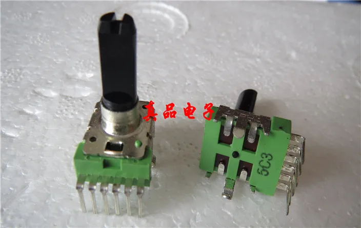 

[VK] ALPHA Imported Taiwan Type 142 W50K Double 6 Position Midpoint Potentiometer Half Handles 18MM Switch