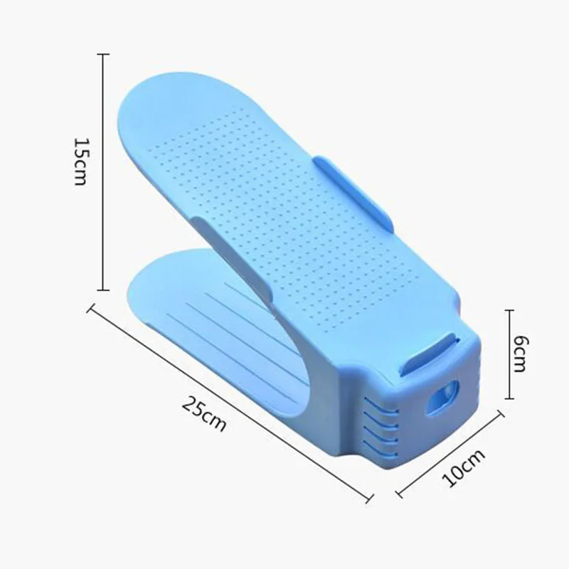 

6pcs Durable Plastic Shoe Organizer Detached Double-Wide Shoe Storage Rack Modern Double Cleaning Storage Shoes Rack