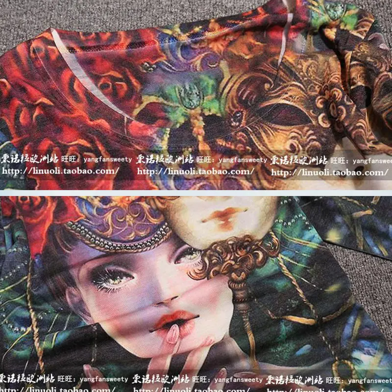 Европа Осень Мода волна женский комплект 2 шт. 2019 новый круглый вырез мультфильм
