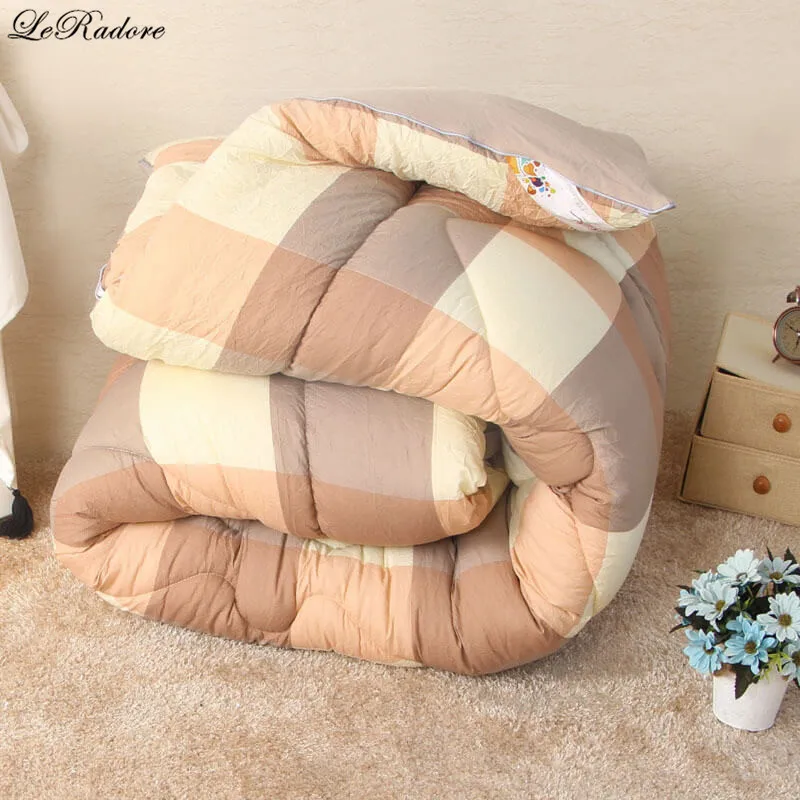 

LeRadore Washable Cotton Autumn Winter Comforter Trend Style Quilt Blanket Soft Bedding Home Decor Full Queen King Free Shipping
