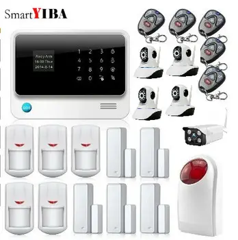 

SmartYIBA Wireless GPRS GSM Alarm Door Open Reminder Home Alarm Security Outdoor Wifi Ip Camera Flashing Siren