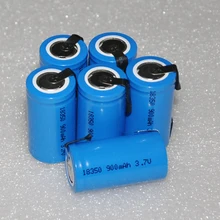12-20pcs 3.7v INR 18350 rechargeable lithium ion battery cell 900MAH for LED flashlight torch and speaker