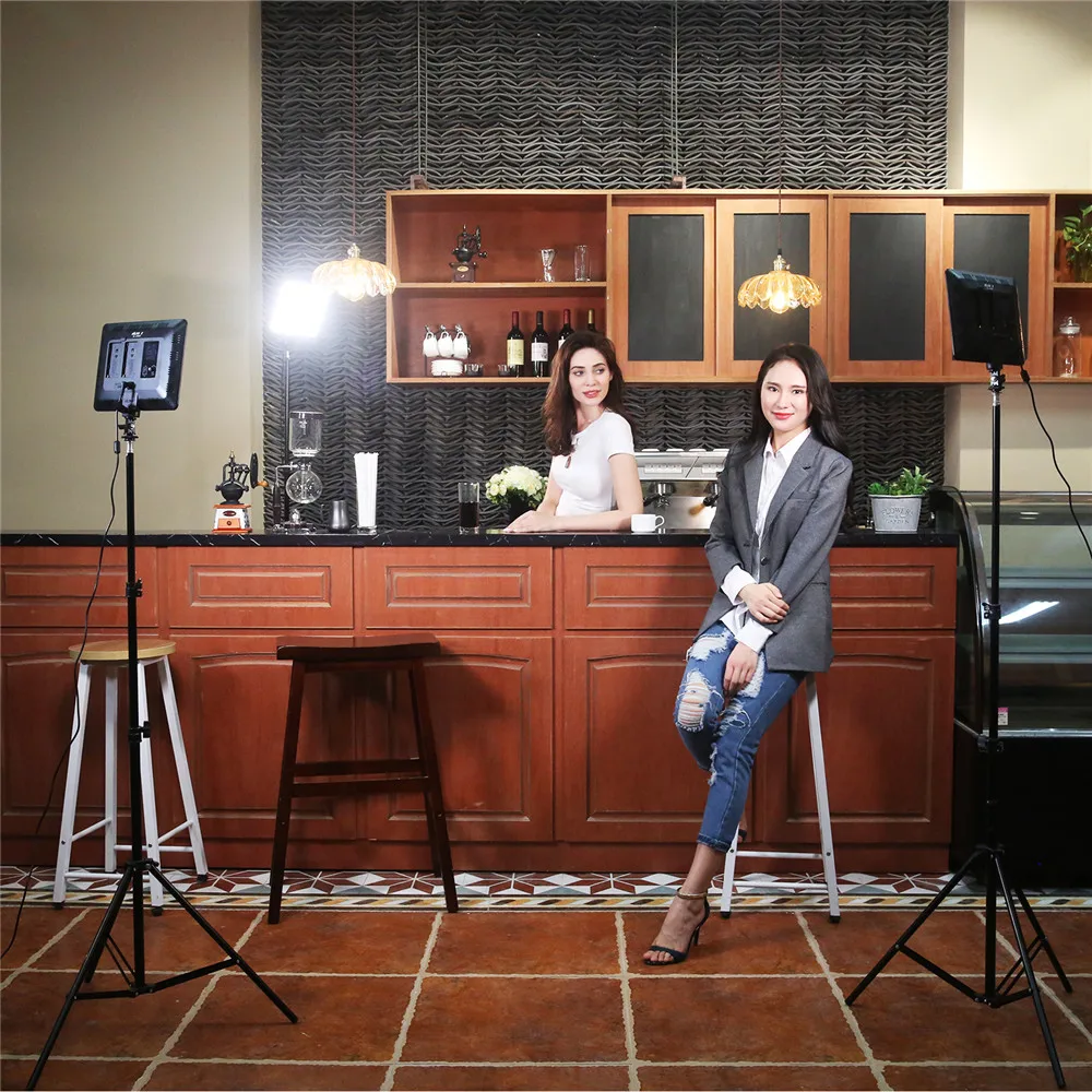 VILTROX VL-200 12.4'' Wireless Remote Photo Camera Video Studio LED Light Bi-Color Dimmable+DC Powe