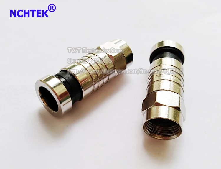 Коаксиальный компрессионный кабель NCHTEK RG6 коаксиальный стандартный разъем для
