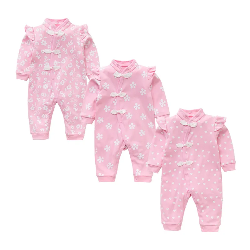 

Baby Girl Cheongsam Dress Long Sleeve Formal Qipao Bodysuit Infant Jumpers Kids Baby Outfits Clothes