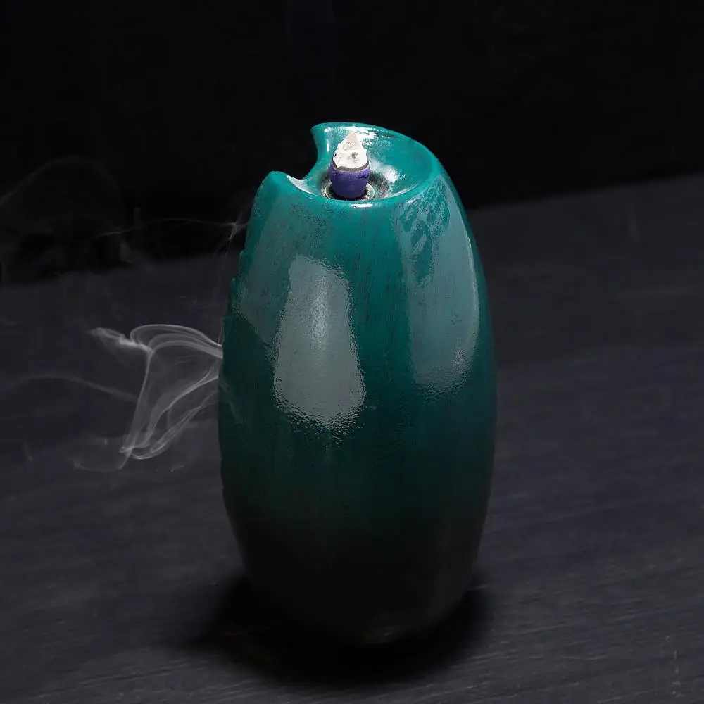Zen Incense Holder Backflow Incense Burner Smoke Waterfall Resin Censer Aromatherapy Furnace Smell Aromatic Incense Road