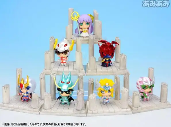 

7pcs/set Cute Japan Anime Gold Saint Seiya knights of the zodiac PVC Action Figure Collectible Model Toys