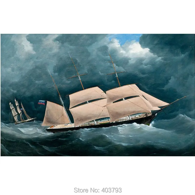

Abstract 36x24inch famous oil painting handpainted on canvas"boats in the sea" home decoration wall art