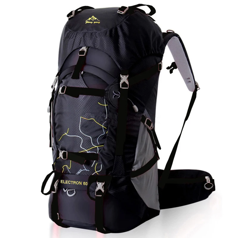 FengTu 60L المشي Daypack للرجال والنساء للماء التخييم حقيبة السفر في الهواء الطلق تسلق الرياضة حقيبة