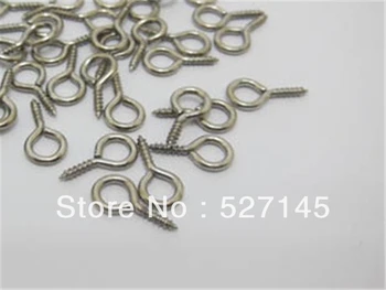 

Free Shipping 1000Pcs/Lot Nickel Plated Screw Eye Bails for Top Drilled Findings 12x6mmmm Jewelry Findings