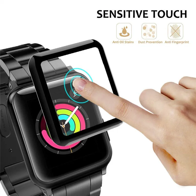 2 шт. в партии для Apple Watch 44 мм 40 серия 4 3 1 3D изогнутая стеклянная пленка с полным