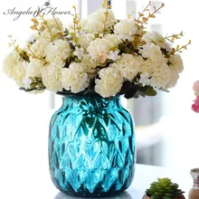 10 головок искусственный шар Хризантема Шелковый цветок имитация поддельное растение Свадебные цветы украшение дома 1 шт
