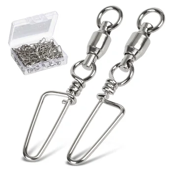 HOT SALE ❤️ DONQL 10/20/50pcs Fishing Swivels Connector Ball Bearing Rolling Swivel 0#-6# For Fishhook Lure Carp Fishing Accessories - discount item 25% OFF Sports & Entertainment