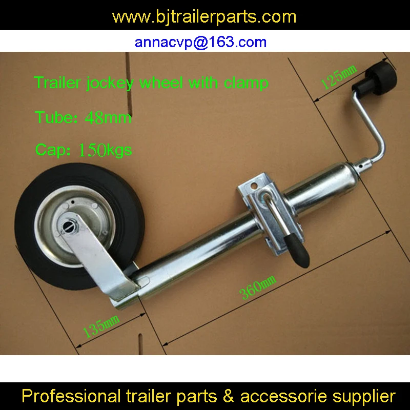 

100pcs high quality trailer jack, trailer jockey wheel with clamp, trailer stand top wind,48mm tube, trailer parts