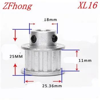 

4pcs XL16 Timing pulley pitch 5.08mm teeth 16 width 11mm bore size 6/8/10/12mm