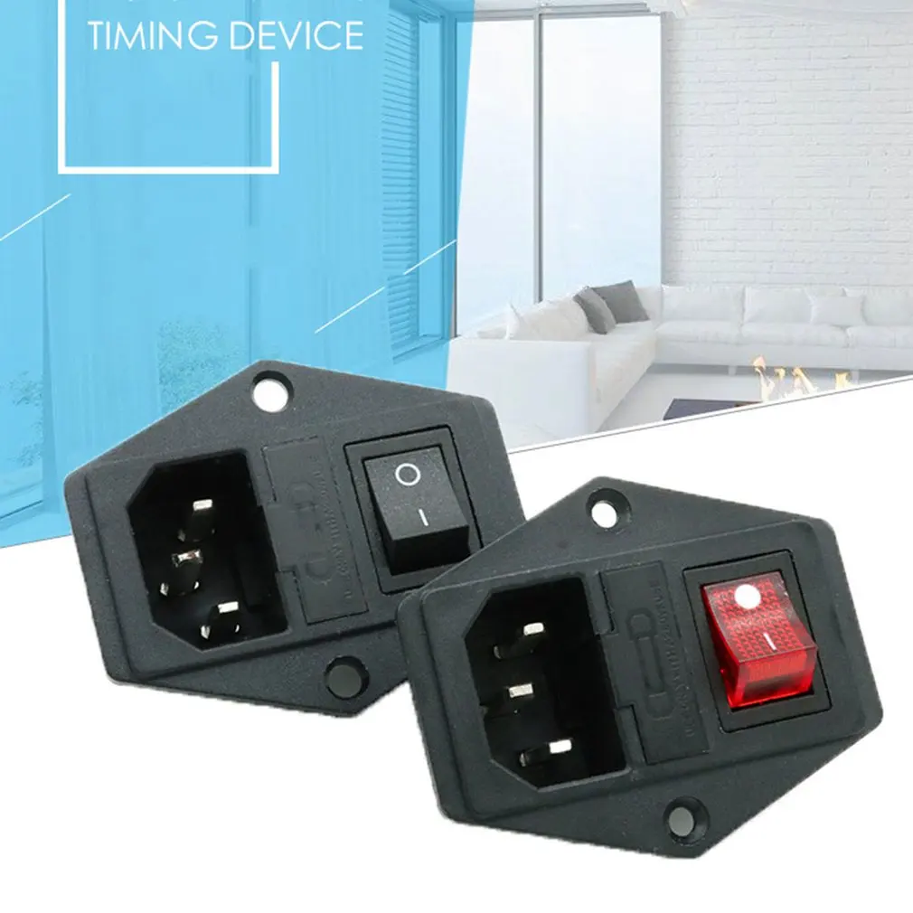3pin AC выключатель питания розетка переменного тока с красным тройным рокерным