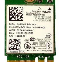 SSEA для Intel Dual Band Беспроводной-N 7260 в 7260NGW NGFF 2,4 г/5,0 ГГц 802.11AN Bluetooth BT4.0 300 Мбит/с