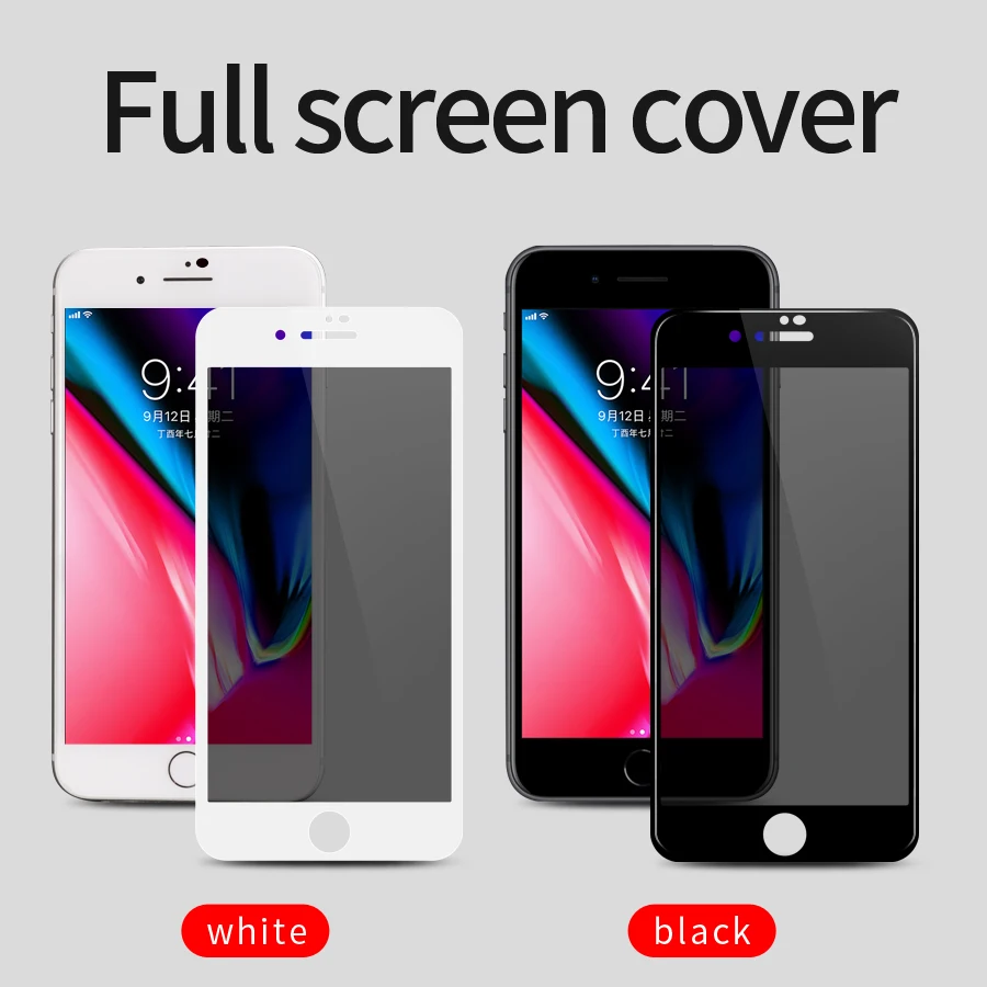 Полное покрытие 3D закаленное стекло Защита для экрана iPhone 7 8 Plus | Мобильные