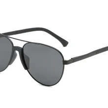 Мужские солнцезащитные очки для вождения Hd поляризованные металлические оправы Классический Простой стиль Uv400