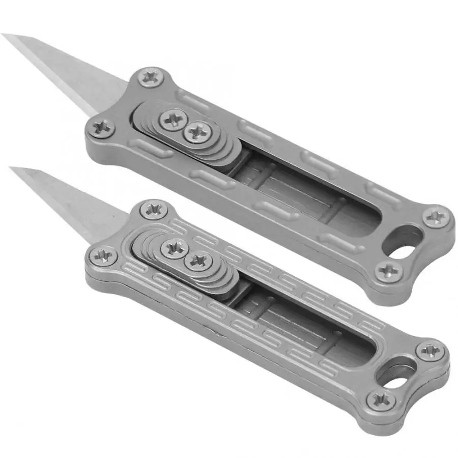 Outdoor Cooking Knife Mini Portable Sturdy Anti-rust Titanium Alloy Knife Paper Cutter EDC Outdoor Tools