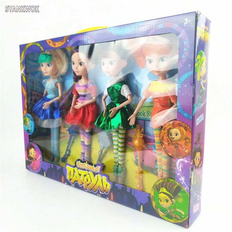 

4pcs/Set 25cm Russian Anime Fairy Fantasy Patrol Doll MAWA AEHKA BAPR Action Figures Doll Toys Christmas Birthday Gift For Giels