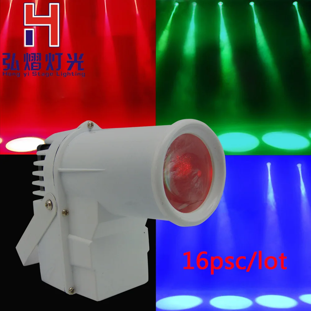 

16pcs/lot 10W Mini DMX512 stage light RGBW disco beam led pinspot light for DJ party KTV mirror ball pin spot lights spotlights