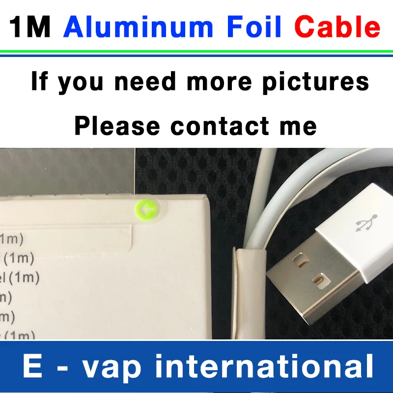 

100pcs 1m/3ft OD 3.0mm high Quality USB Data Charger usb Cable aluminum foil For iphone 5 5S 6 6S 7 plus 8 X XR XS MAX with box