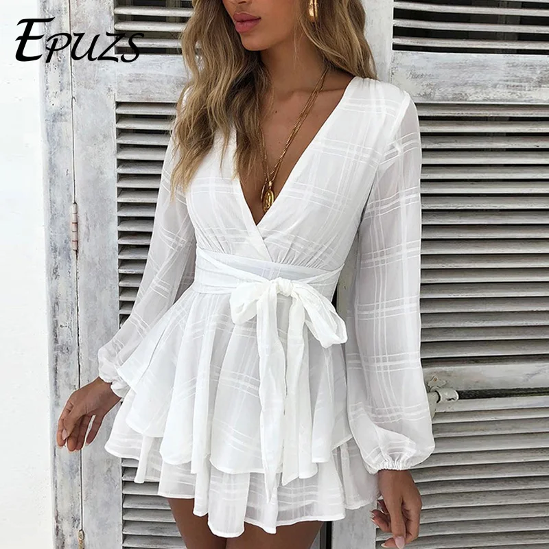 

Rompers Womens Jumpsuit V Neck Long Sleeve Casual Romper Women Elegant Jumpsuit Short Playsuit overalls for women