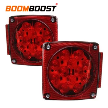 

12V LED Submersible Square Trailer Boat Truck Stop Tail Brake Light Side Marker Stud Mount car light