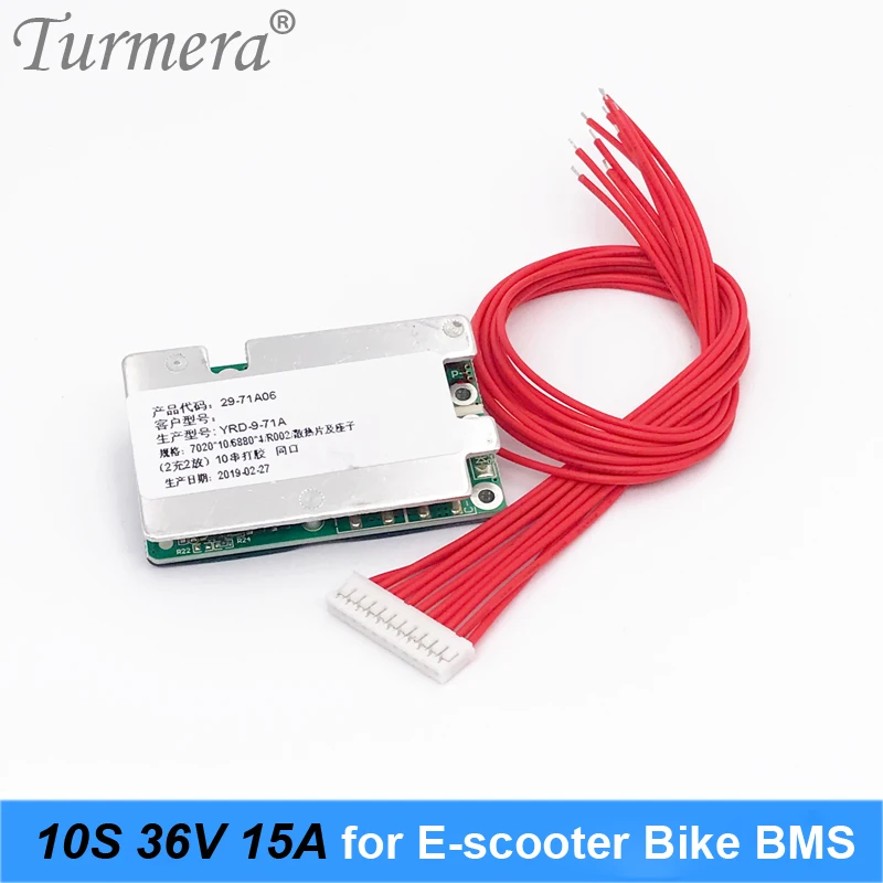 Плата защиты питания 10s 36v 10S 36V 42V 15A литий ионный аккумулятор BMS PCB для