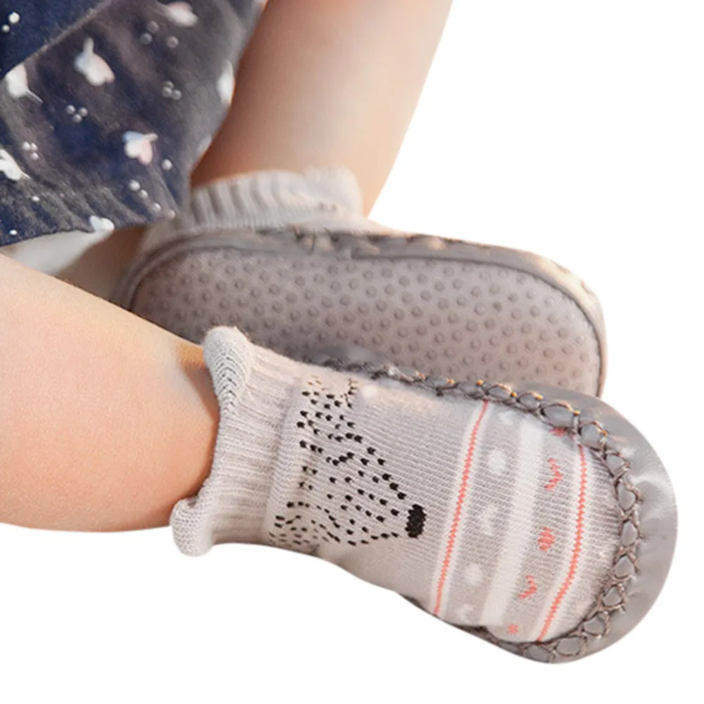 Muqgew для новорожденных хлопковые нескользящие носки детские Носки мультфильм новорожденных для маленьких мальчиков и девочек Нескользящие носки тапочки носки-тапочки сапоги