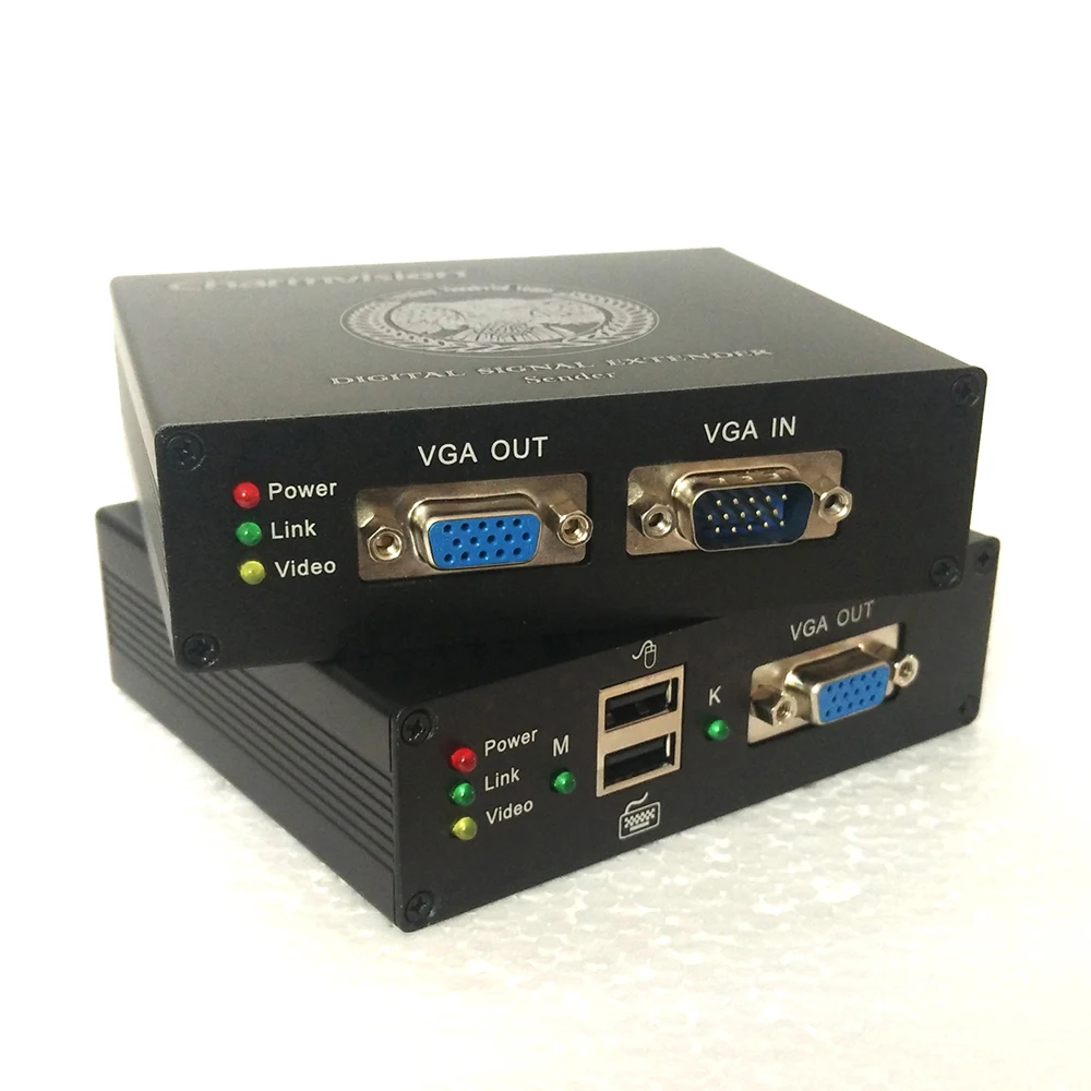 Charmvision EKU100HR 100 м USB VGA KVM Extender через один RJ45 STP UTP cat5e кабель с 2 портами USB для CCTV Управление