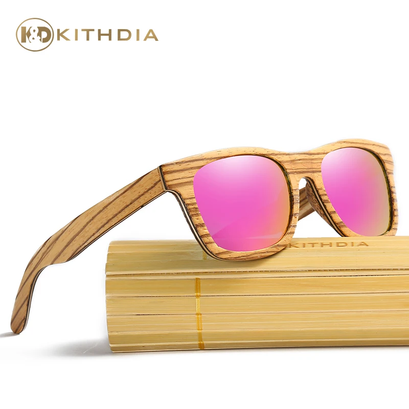 

Kithdia Natural Zebra Wood Sunglasses Polarized Handmade Wooden Sunglasses and Support DropShipping / Provide Pictures #KD045