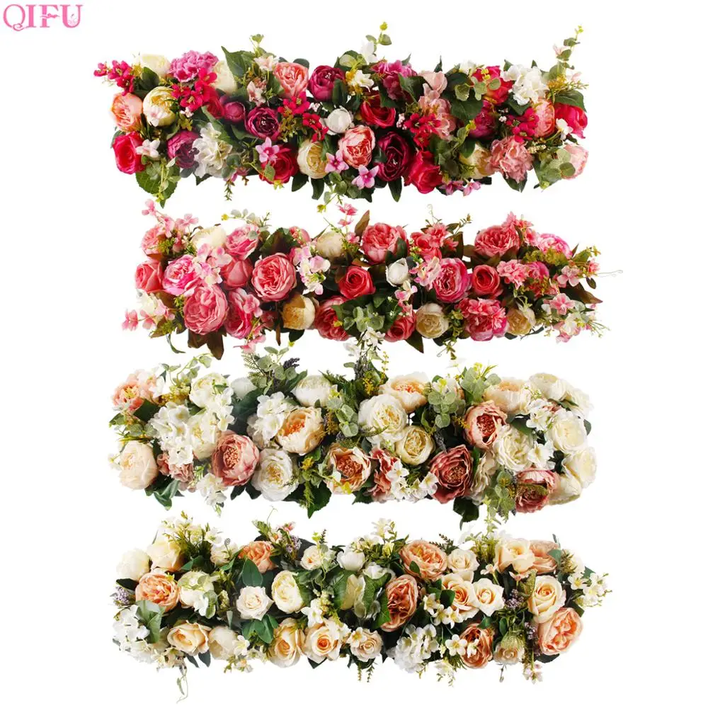 

QFU 1M Fake Flowers Artificial Flowers For Wedding Flowers Home Decoration Wedding Arch Decor Artificial Flower Wall Garden Rose