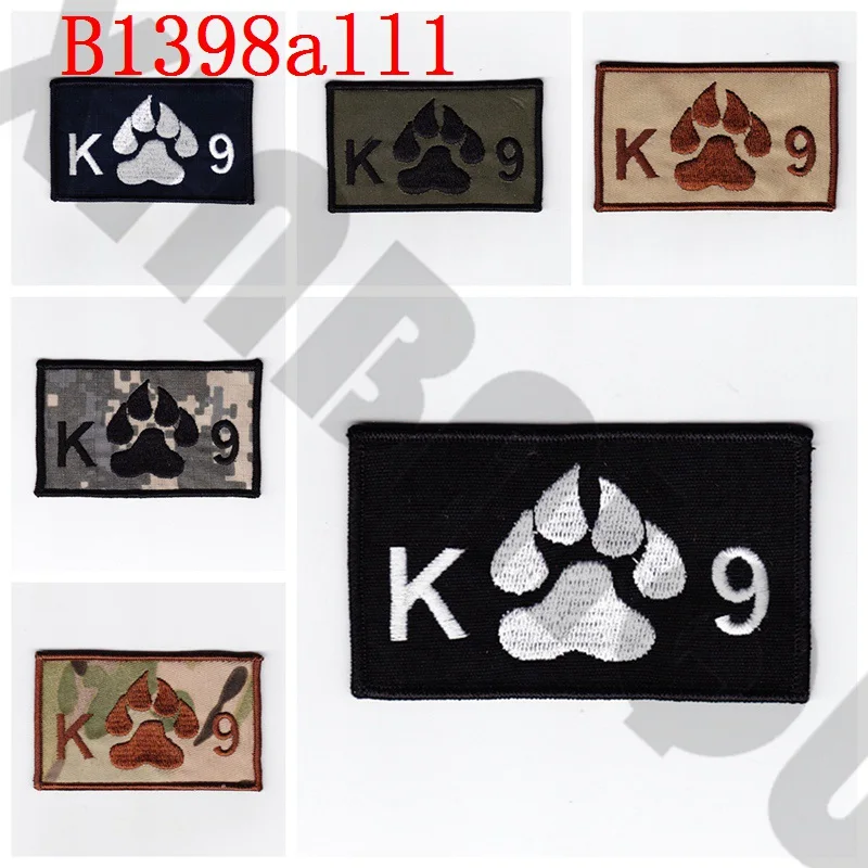 

Embroidered Patch K9 Dog Paw Morale Tactical Military