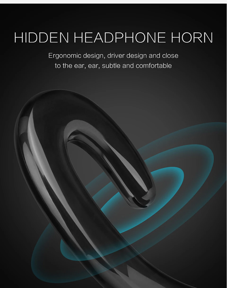 10 шт. K8 Bluetooth 4,1 наушник с зацепкой на ухо Беспроводные наушники с костной проводимостью без затычек для ушей бесплатный автомобильный драйвер