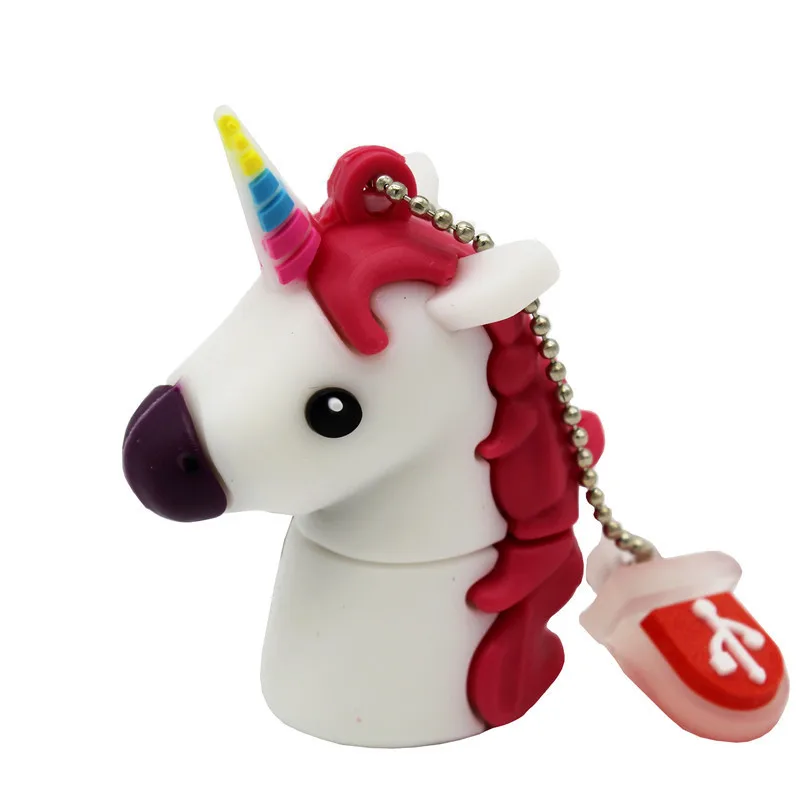 Модель usb флеш-накопителя KING SARAS cute cartoom Единорог usb 2,0 4 ГБ 8 ГБ 16 ГБ 32 ГБ 64 ГБ флешка, подарок usb - Цвет: Green