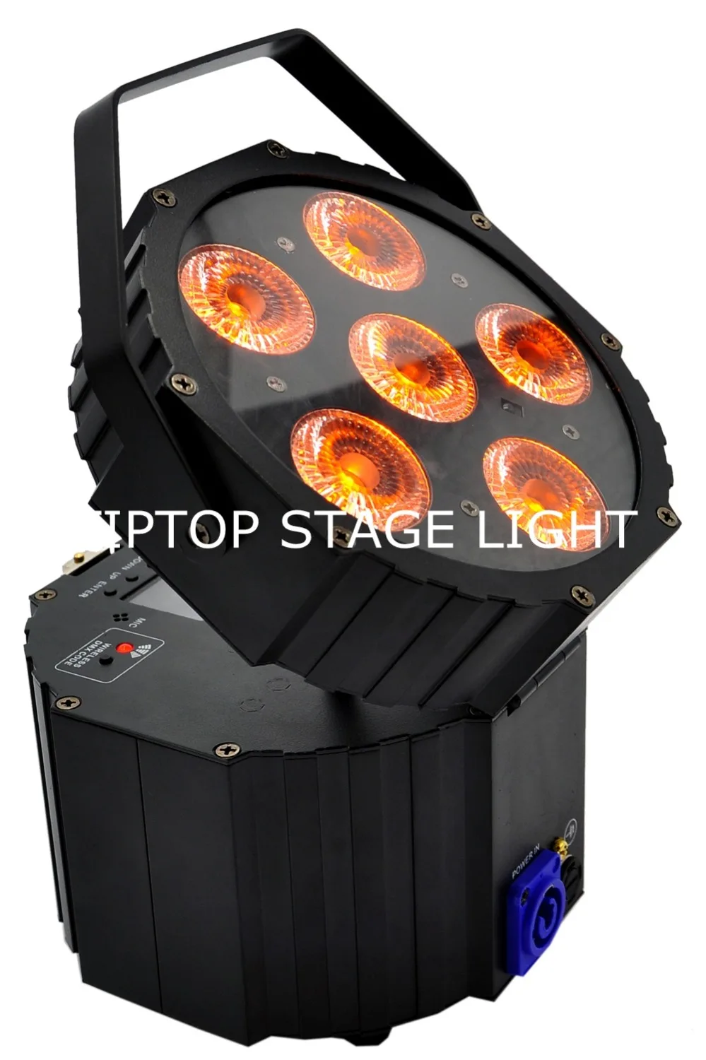  Freeshipping 8 Unit iOS Smartphone App Wireless DMX Battery Powered 6*18W LED Bar Uplighting Light 