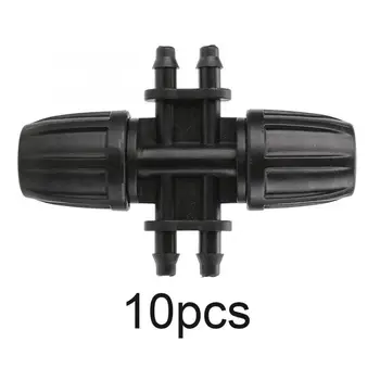 

10Pcs Six Way Garden Irrigation Fitting Hose Connector for 9/12 4/7 Hose.