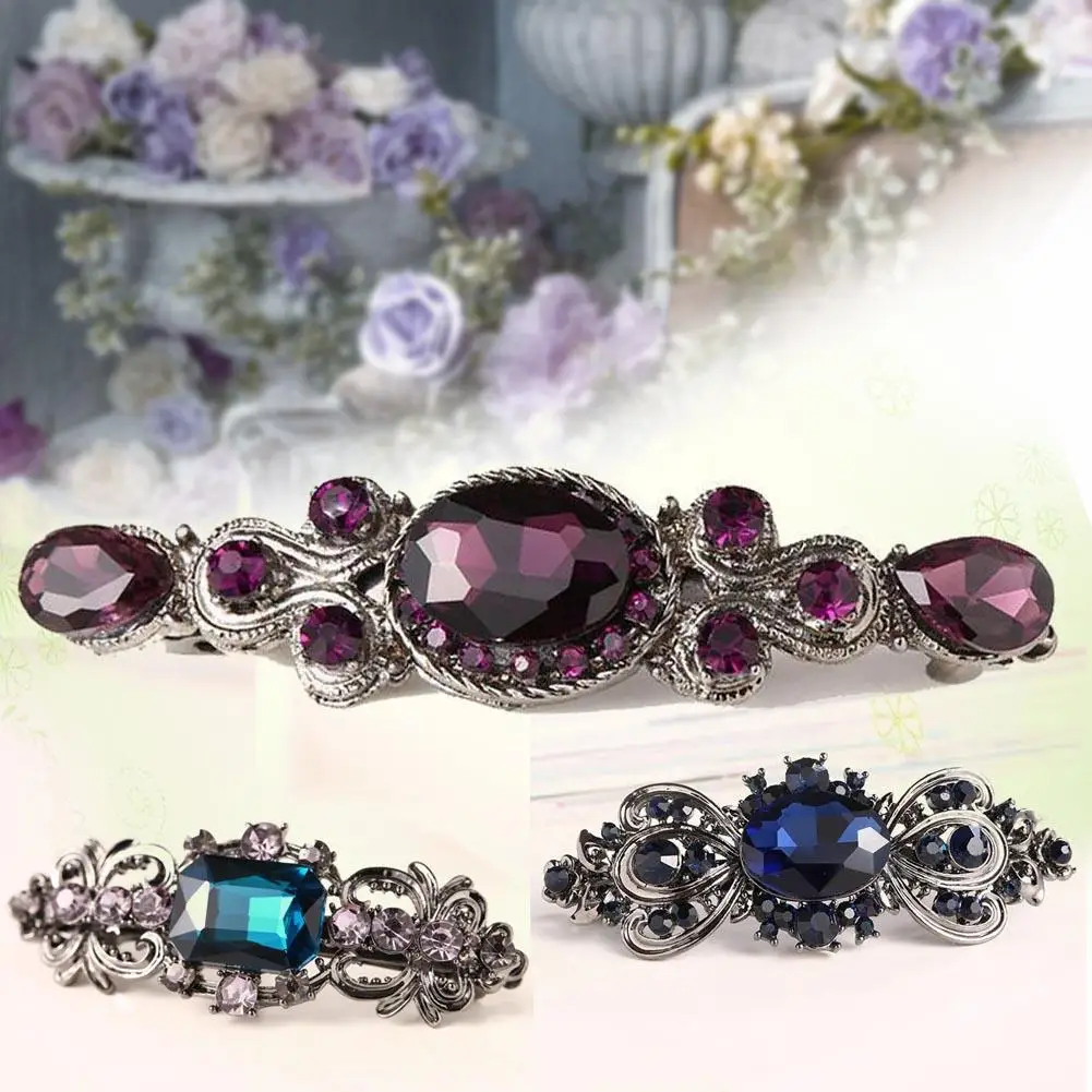 

1pcs Hair Clips Crystal clip hairpin horsetail buckle vertical clip rhinestone diamond hair accessories headdress